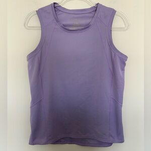 L.L. Bean light purple athletic tank top with back zip pocket size small